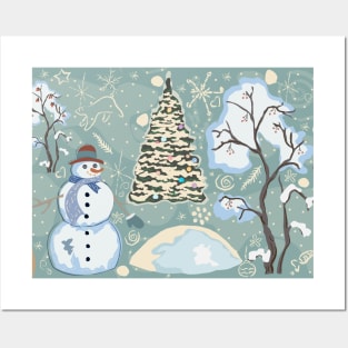 Snowman Posters and Art